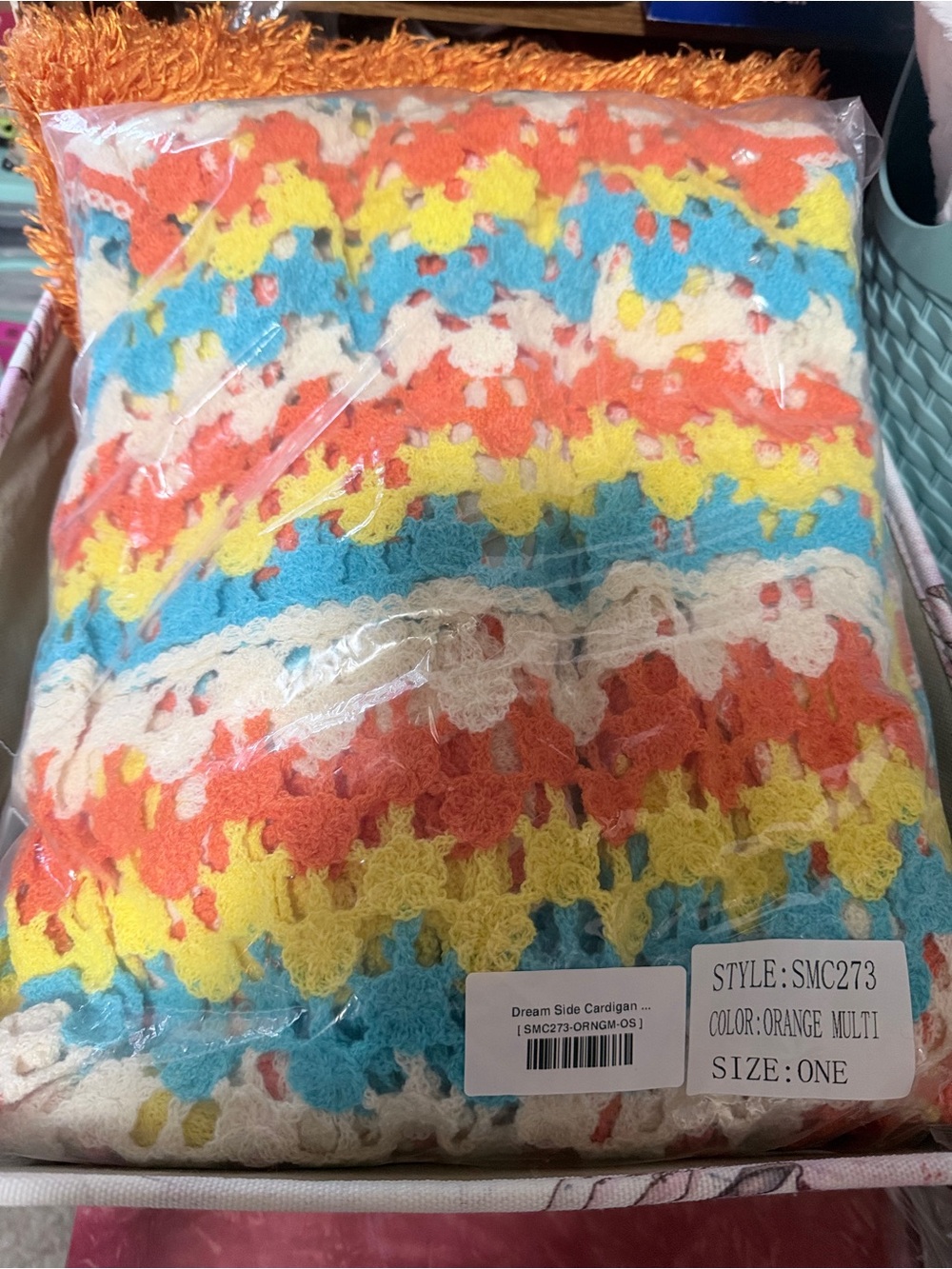 Crochet Multi-Color Cardigan - Picture 8 of 10